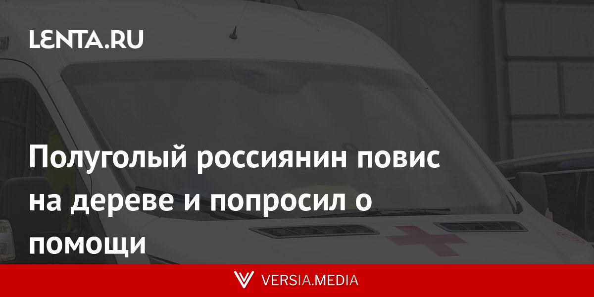 Полуголый россиянин повис на дереве и попросил о помощи