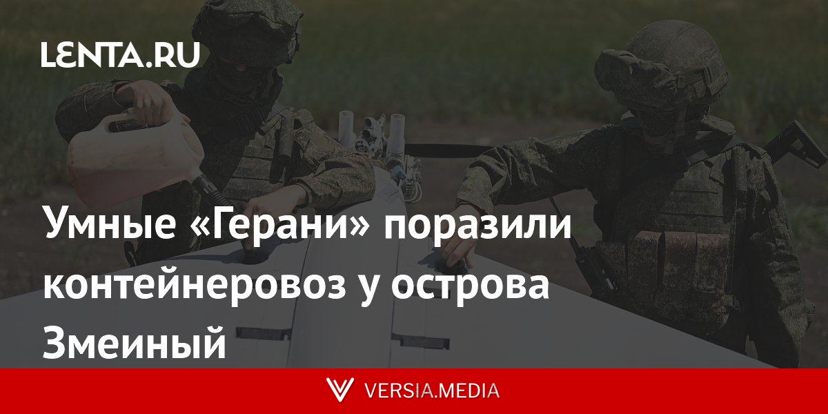 Умные «Герани» поразили контейнеровоз у острова Змеиный