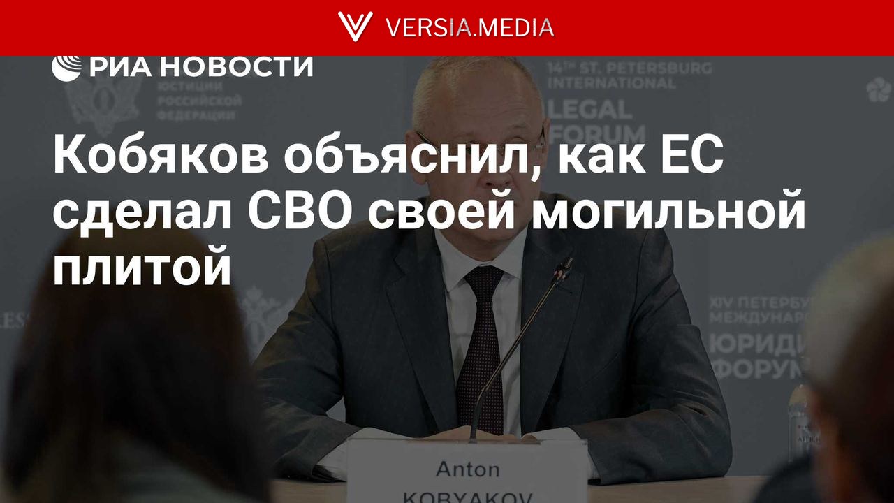 Кобяков объяснил, как ЕС сделал СВО своей могильной плитой