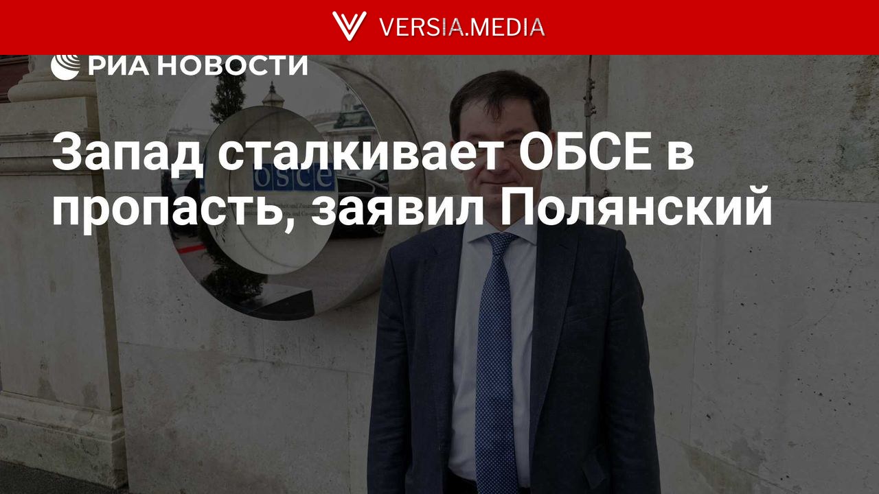 Запад сталкивает ОБСЕ в пропасть, заявил Полянский