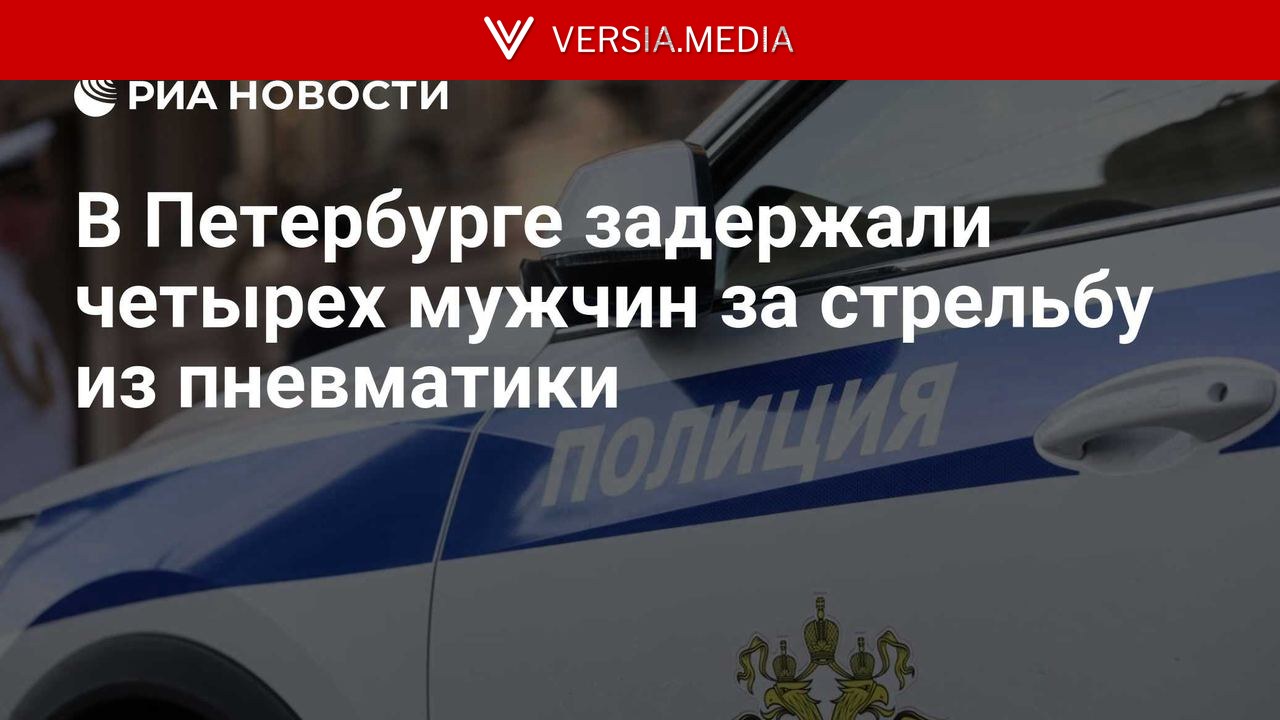 В Петербурге задержали четырех мужчин за стрельбу из пневматики