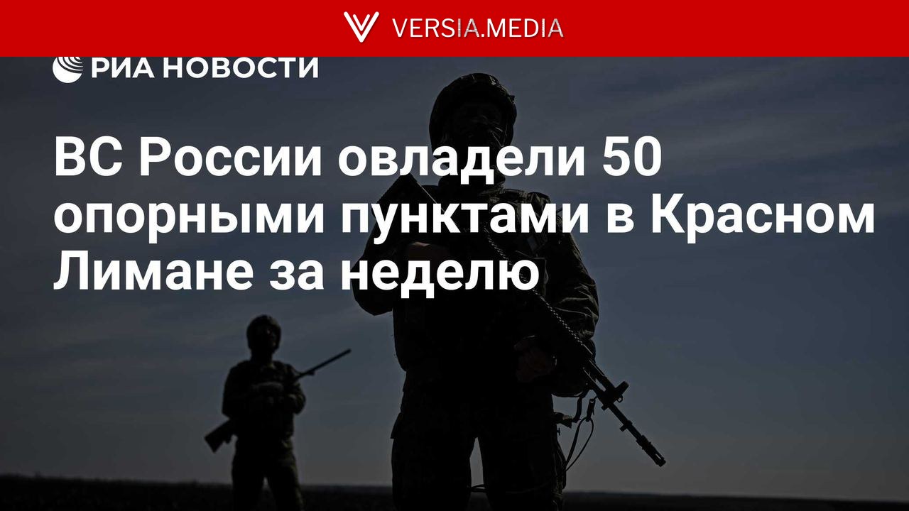 ВС России овладели 50 опорными пунктами в Красном Лимане за неделю