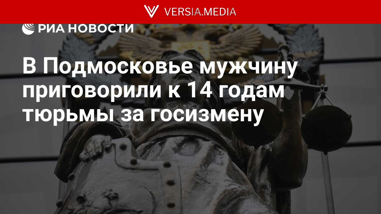 В Подмосковье мужчину приговорили к 14 годам тюрьмы за госизмену