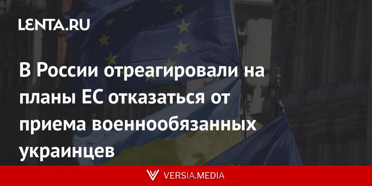 В России отреагировали на планы ЕС отказаться от приема военнообязанных украинцев