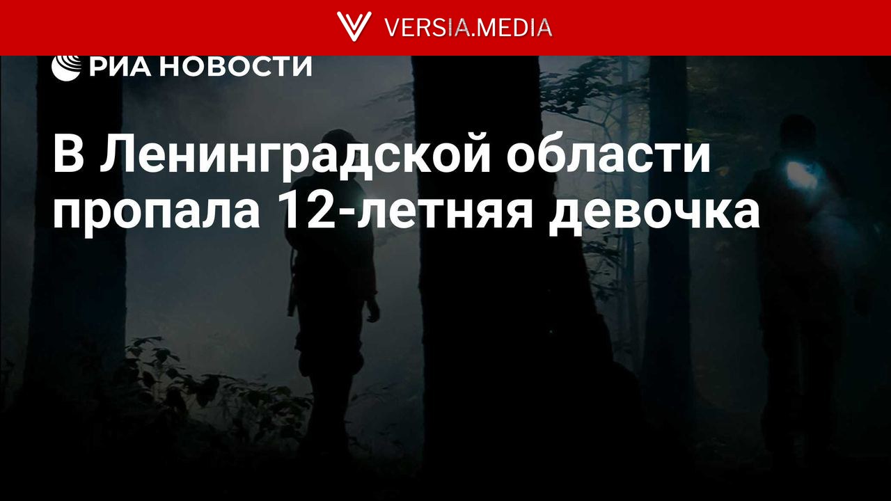 В Ленинградской области пропала 12-летняя девочка