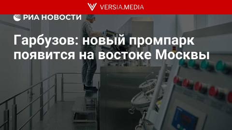 Гарбузов: новый промпарк появится на востоке Москвы