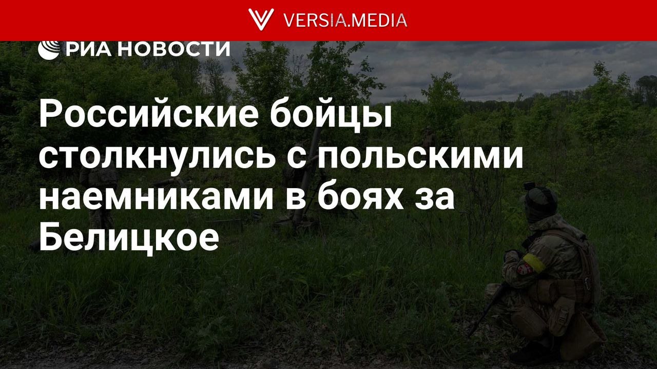 Российские бойцы столкнулись с польскими наемниками в боях за Белицкое