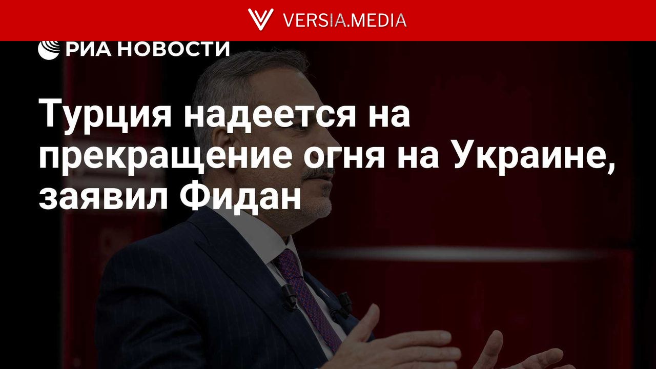 Турция надеется на прекращение огня на Украине, заявил Фидан