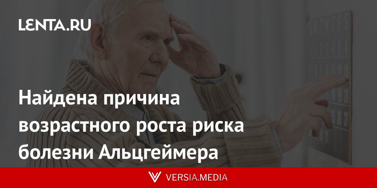 Найдена причина возрастного роста риска болезни Альцгеймера