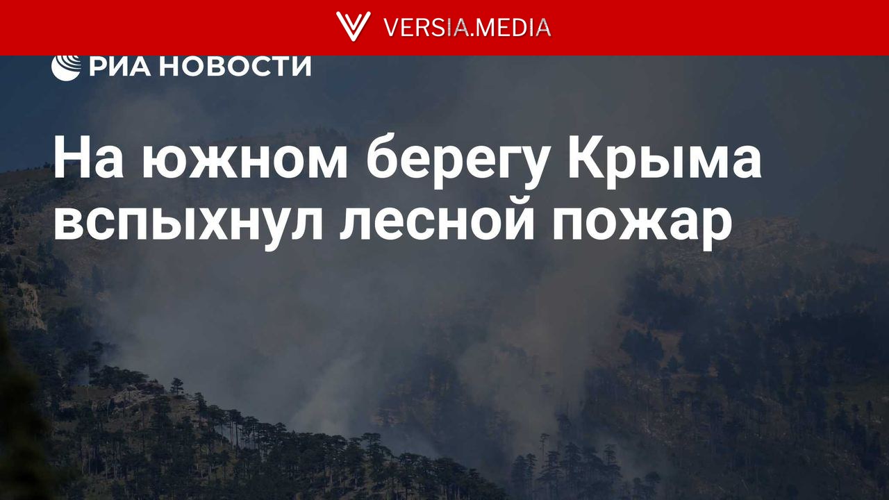 На южном берегу Крыма вспыхнул лесной пожар