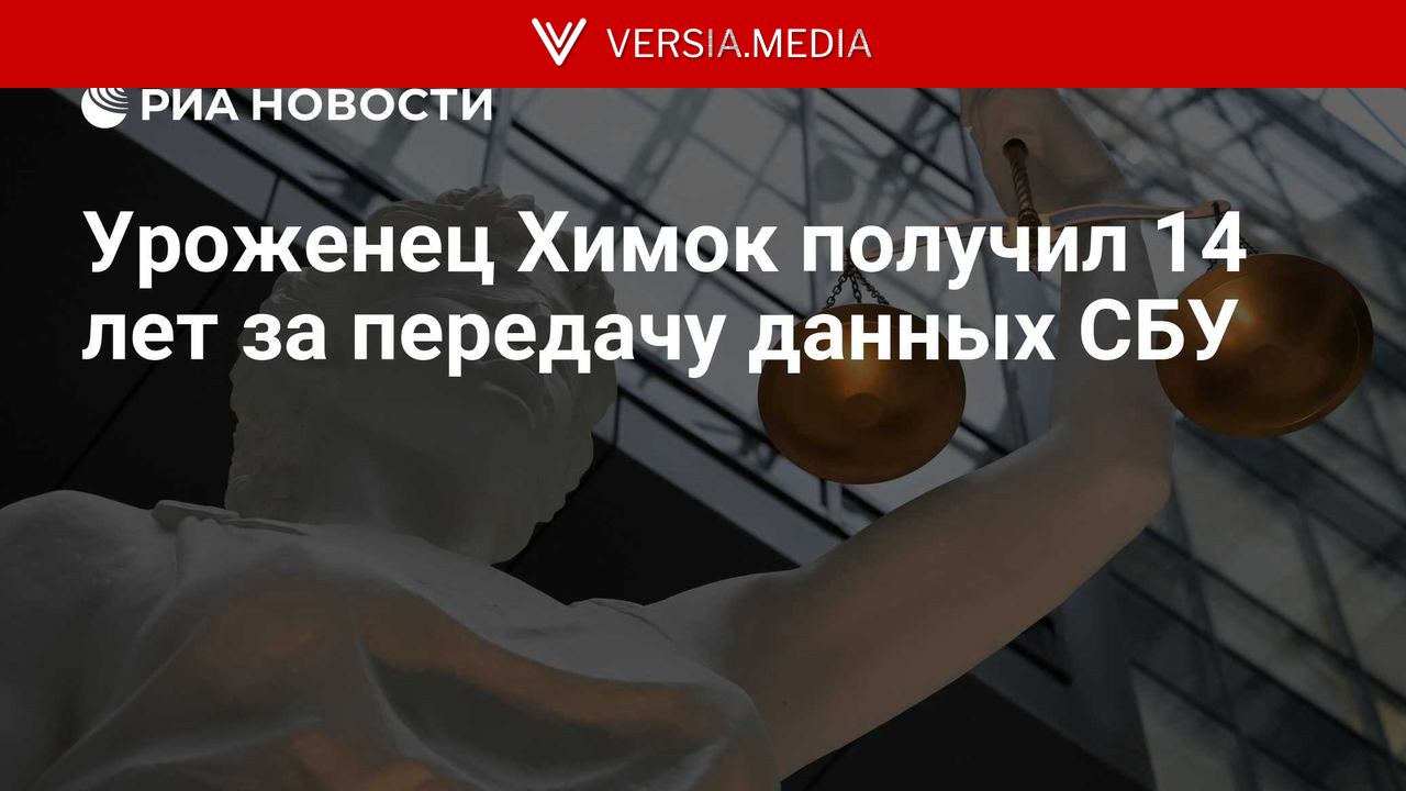 Уроженец Химок получил 14 лет за передачу данных СБУ