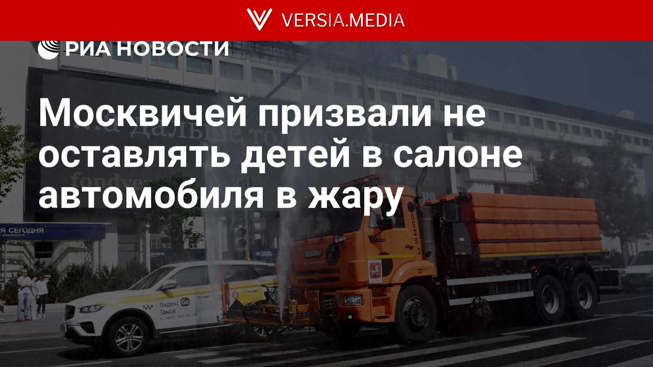 Москвичей призвали не оставлять детей в салоне автомобиля в жару