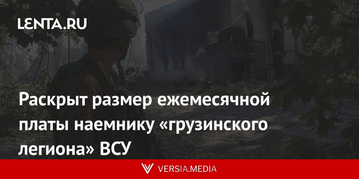 Раскрыт размер ежемесячной платы наемнику «грузинского легиона» ВСУ